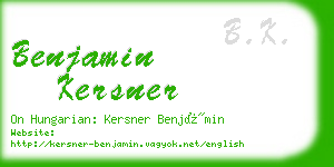 benjamin kersner business card